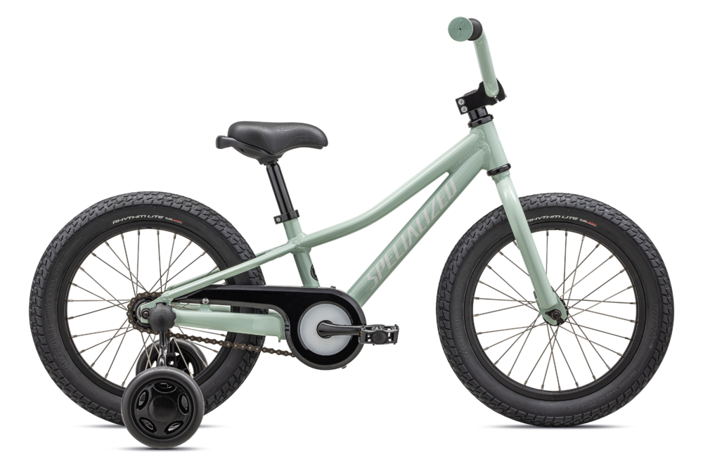 Bicicleta copii mtb SPECIALIZED Riprock Coaster 16 - Gloss White Sage | 5-6 ani — gri — SKU 96523-4216 Bicicleta copii mtb SPECIALIZED Riprock Coaster 16 - Gloss White Sage | 5-6 ani