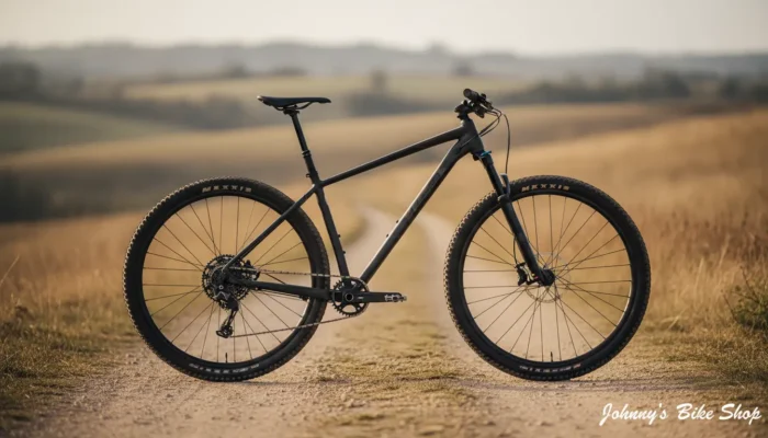 Bicicletă hardtail pe potecă de deal, thumbnail pentru categoria Mountain Bike hardtail